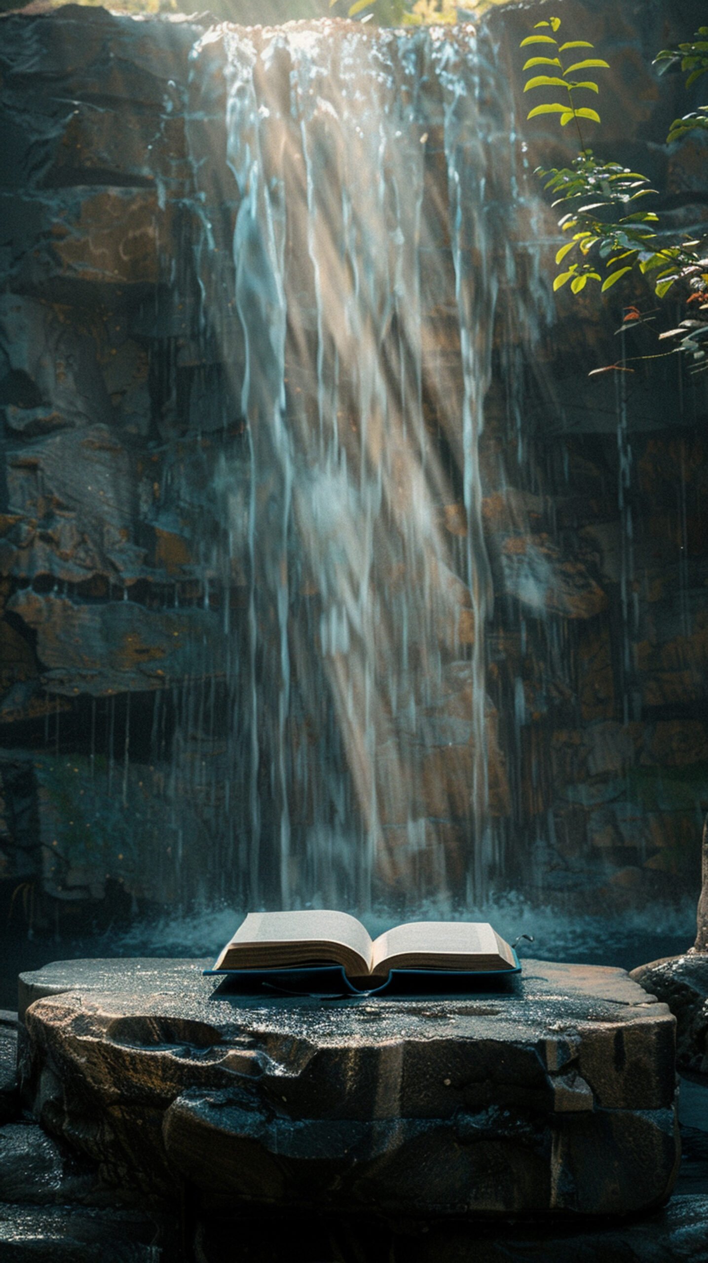 open book beautiful setting